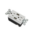 BAS15-2USB CUL GFCI Elektrische Haushaltssteckdose mit USB-Port